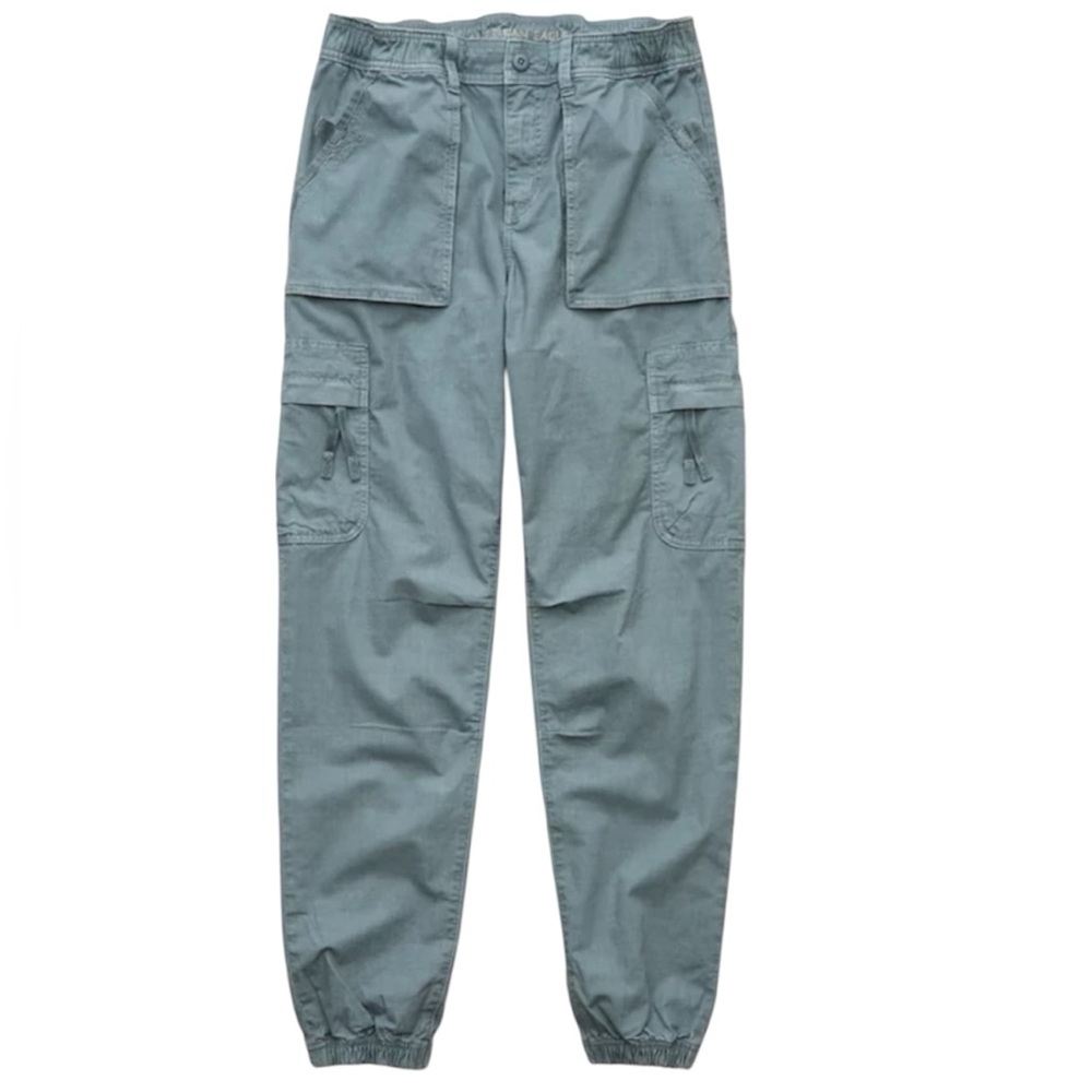 American Eagle Outfitters Blue-Grey Baggy Jogger Cargo Pants